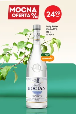 Wódka Biały Bocian Piórko 22% promocja w Żabka