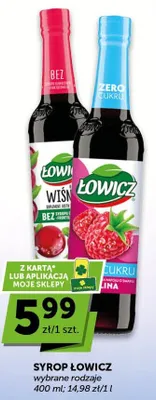 Syrop Łowicz wiśniowy bez syropu glukozowo-fruktozowego promocja w Euro Sklep
