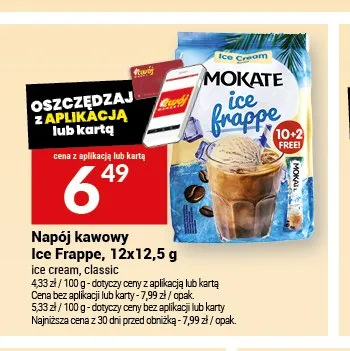 Napój kawowy Mokate Ice Frappe ice cream promocja w Twój Market