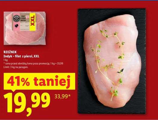Indyk - filet z piersi, XXL promocja w Lidl