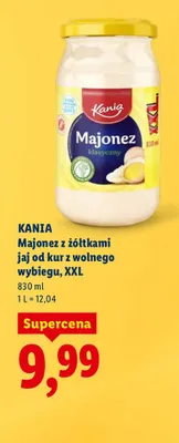 Majonez z żółtkami jaj od kur z wolnego wybiegu XXL promocja w Lidl