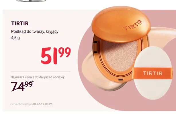 Podkład do twarzy kryjący Tirtir promocja w Rossmann