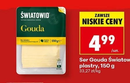 Ser Gouda Światowid plastry promocja w Biedronka