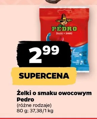 Żelki o smaku owocowym Pedro promocja w Netto