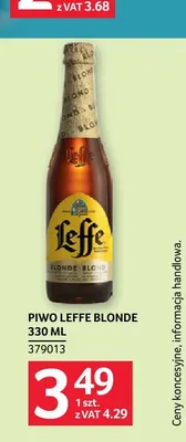 Piwo Leffe Blonde promocja w Selgros