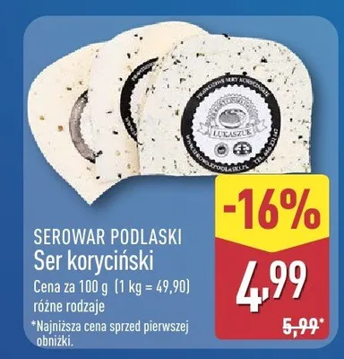 Ser korycinski promocja w Aldi