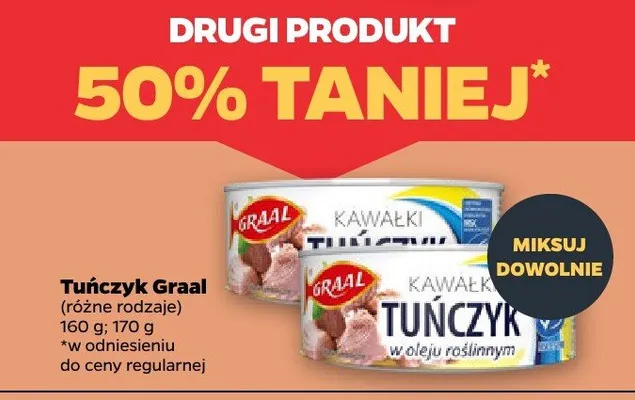 Tuńczyk (różne rodzaje) Graal promocja w Netto