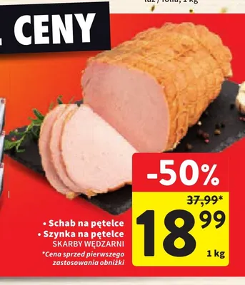 Szynka na pętelce Skarby Wędzarni promocja w Intermarche