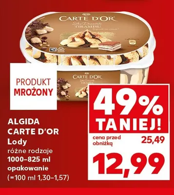 Lody Algida Carte D'Or promocja w Kaufland