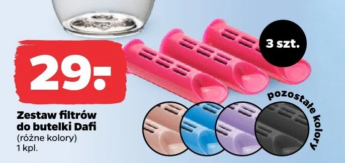 Zestaw filtrów do butelki Dafi promocja w Netto