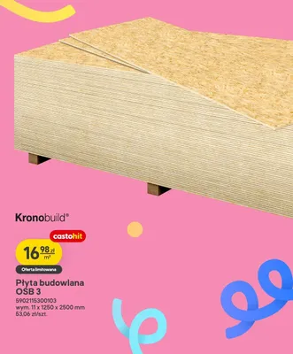Płyta budowlana OSB 3 promocja w Castorama
