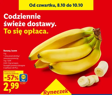 Banany luzem Ryneczek Lidla promocja w Lidl