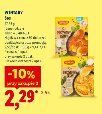 Sos pieczeniowy jasny Winiary promocja w Lidl