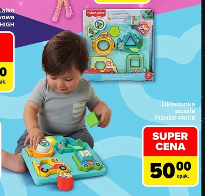 Układanka puzzle Fisher-Price promocja w Carrefour