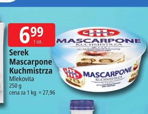 Serek Mascarpone Kuchmistrza Mlekovita promocja w Leclerc