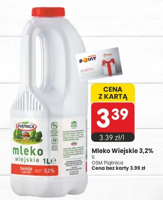 Mleko Wiejskie 3,2% promocja w Market Point