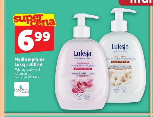 Mydło w płynie Luksja Creamy & Soft Soothing Mleczko Bawełniane promocja w TOPAZ