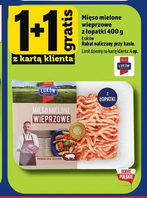 Mięso mielone wieprzowe z łopatki Łuków promocja w TOPAZ
