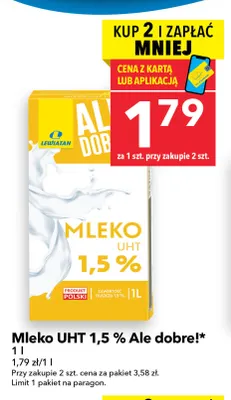 Mleko UHT Ale Dobre! 1,5% promocja w LEWIATAN