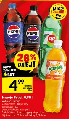 Napoje Pepsi wybrane rodzaje promocja w Twój Market