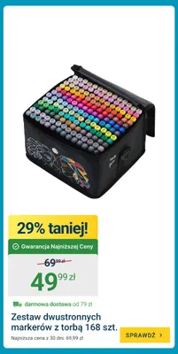 Zestaw dwustronnych markerów z torbą promocja w ERLI