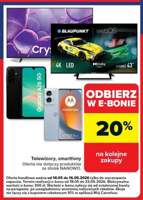 Telewizory, smartfony promocja w Carrefour Market