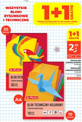 Bloki rysunkowe i techniczne Herlitz promocja w Dealz