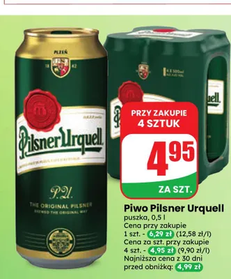 Piwo Pilsner Urquell promocja w Dino