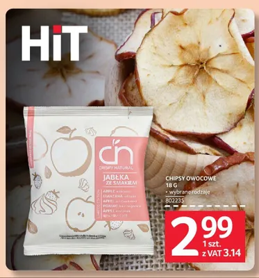 Chipsy owocowe Crispy Natural 18g promocja w Selgros