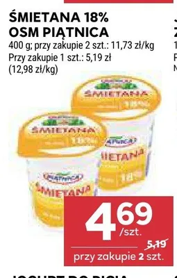 Śmietana 18% OSM Piątnica promocja w Stokrotka