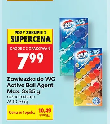 Zawieszka do WC Active Ball Agent Max Citrus promocja w Biedronka