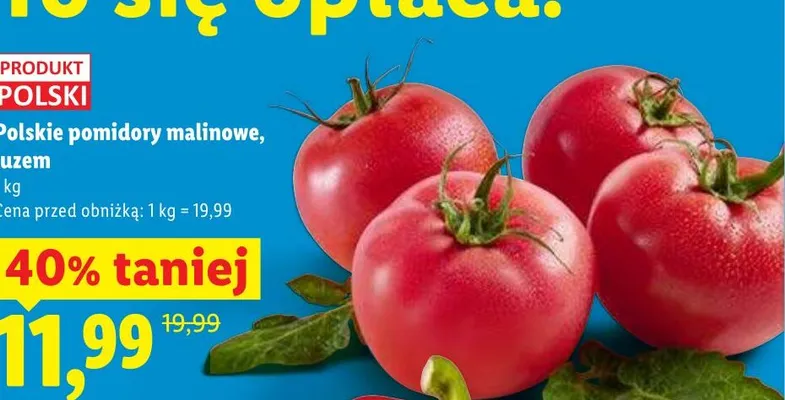 Pomidory malinowe polskie luzem promocja w Lidl