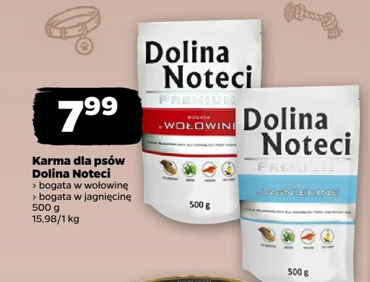 Karma dla psów Dolina Noteci bogata w wołowinę promocja w Netto