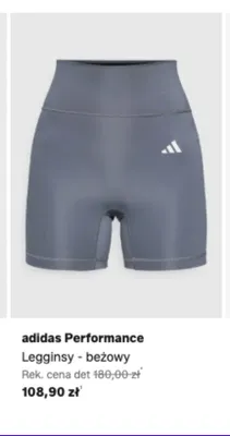 Legginsy Adidas Performance beżowe promocja w Lounge by Zalando