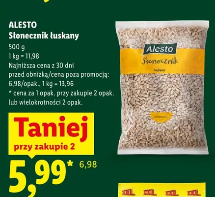 Słonecznik łuskany Alesto promocja w Lidl