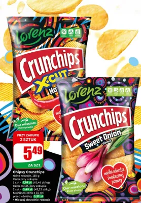 Chipsy Crunchips Sweet Onion promocja w Dino