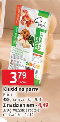 Kluski na parze z nadzieniem Buchcik promocja w Leclerc