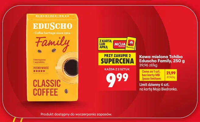 Kawa mielona Tchibo Eduscho Family promocja w Biedronka