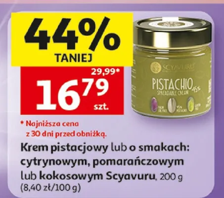 Krem o smaku pomarańczowym Scyavuru promocja w Auchan