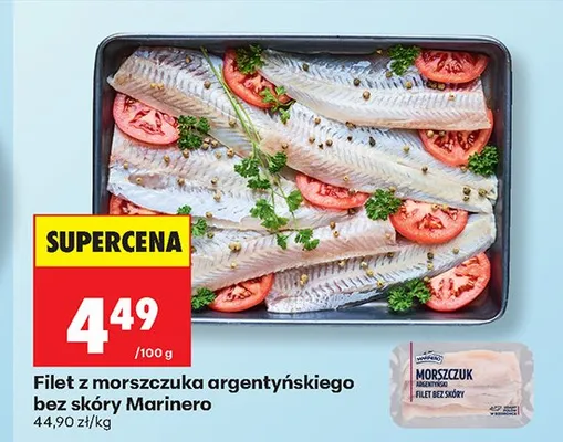 Filet z morszczuka argentyńskiego bez skóry Marinero promocja w Biedronka