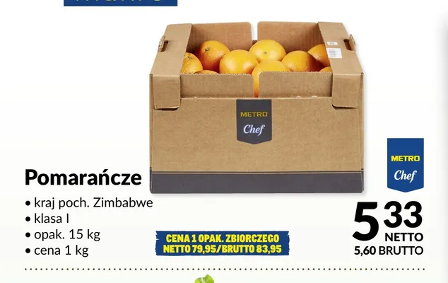 Pomarańcze Metro Chef promocja w Makro