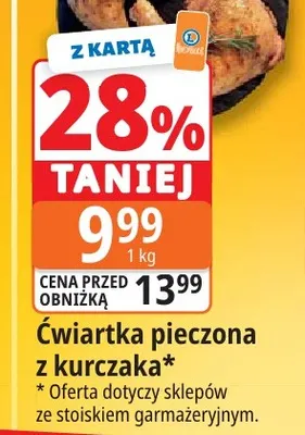 Ćwiartka pieczona z kurczaka promocja w Leclerc