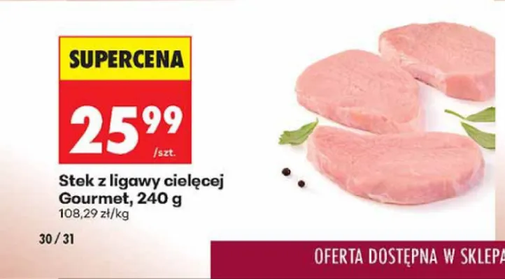 Stek z ligawy cielęcej Gourmet promocja w Biedronka