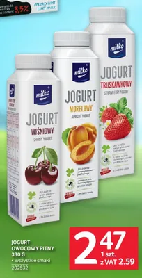 Jogurt owocowy pitny Milko promocja w Selgros