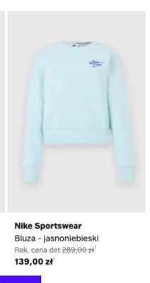 Bluza Nike Sportswear jasnoniebieski promocja w Lounge by Zalando
