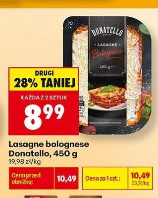 Lasagne bolognese Donatello promocja w Biedronka