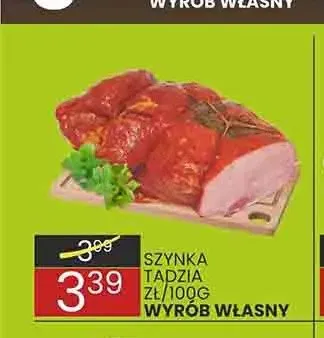 Szynka Tadzia promocja w Wafelek