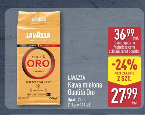 Kawa mielona Lavazza Qualità Oro promocja w Aldi