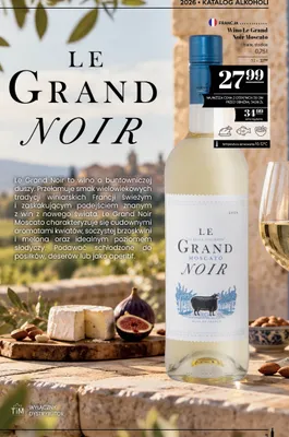 Wino białe Le Grand Noir Moscato słodkie promocja w POLOmarket