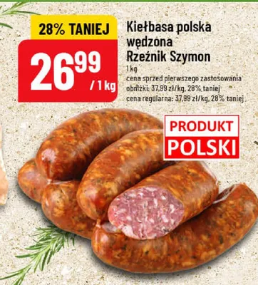 Kiełbasa polska wędzona Rzeźnik Szymon promocja w POLOmarket